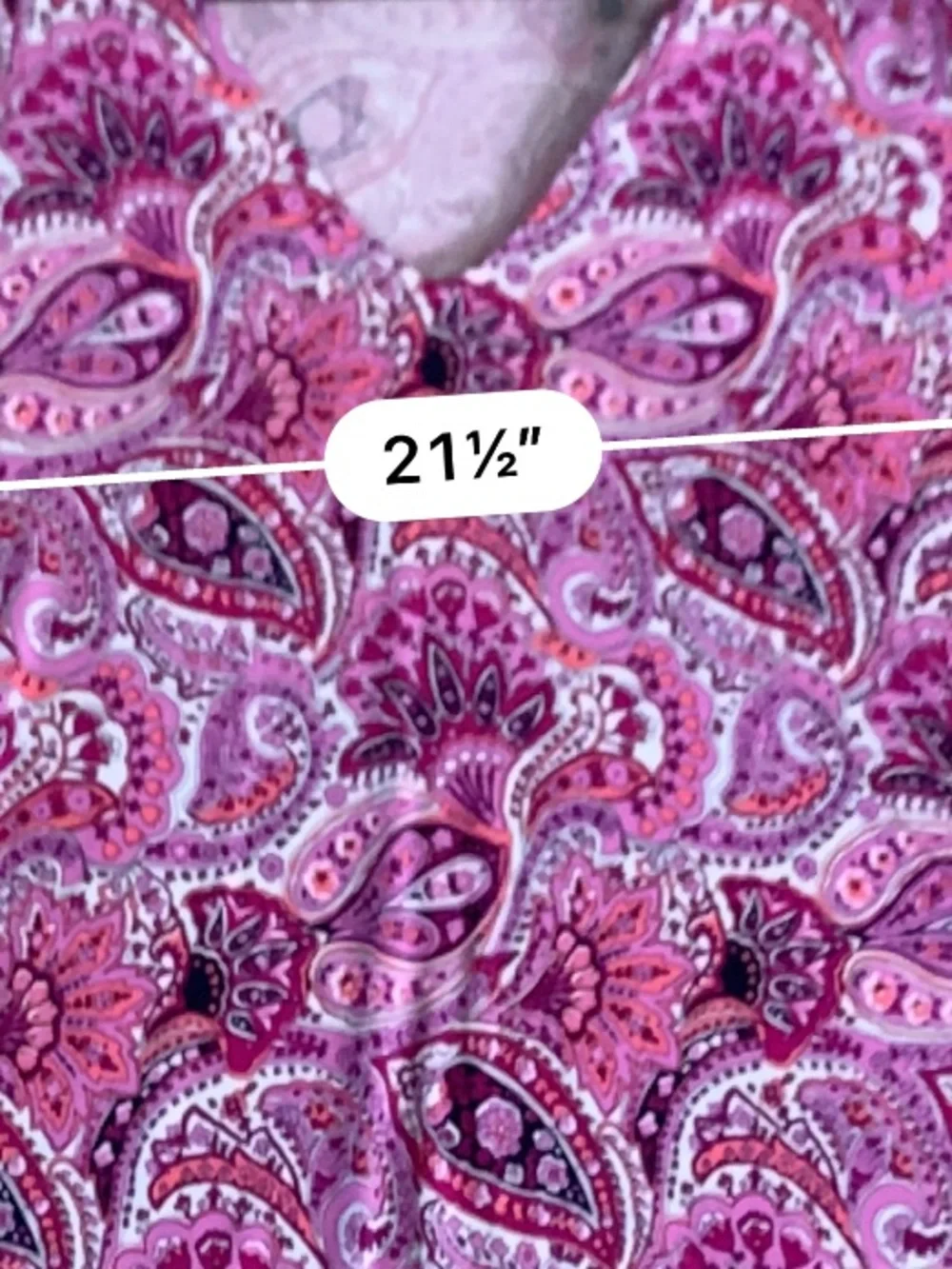Michael Kors Women’s Top Pink Paisley V Neck Split Sleeve Gold Hardware